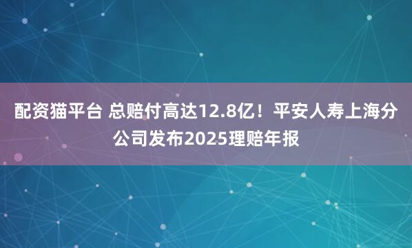 配资猫平台 总赔付高达12.8亿！平安人寿上海分公司发布2025理赔年报