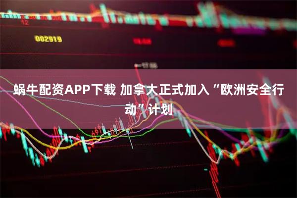 蜗牛配资APP下载 加拿大正式加入“欧洲安全行动”计划